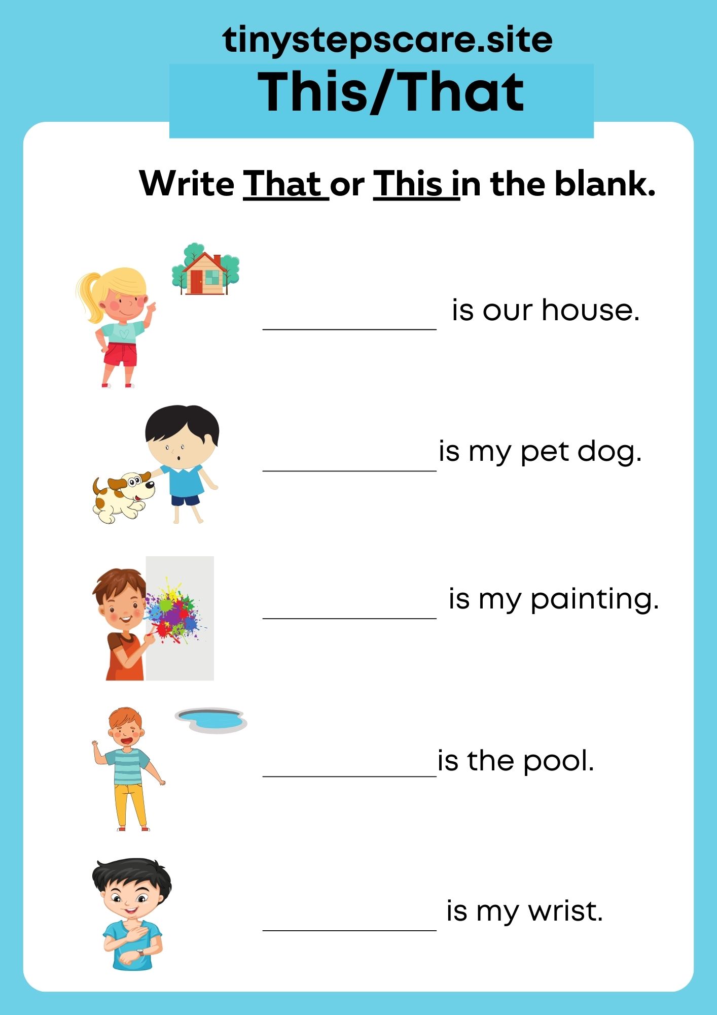 This/that english worksheet