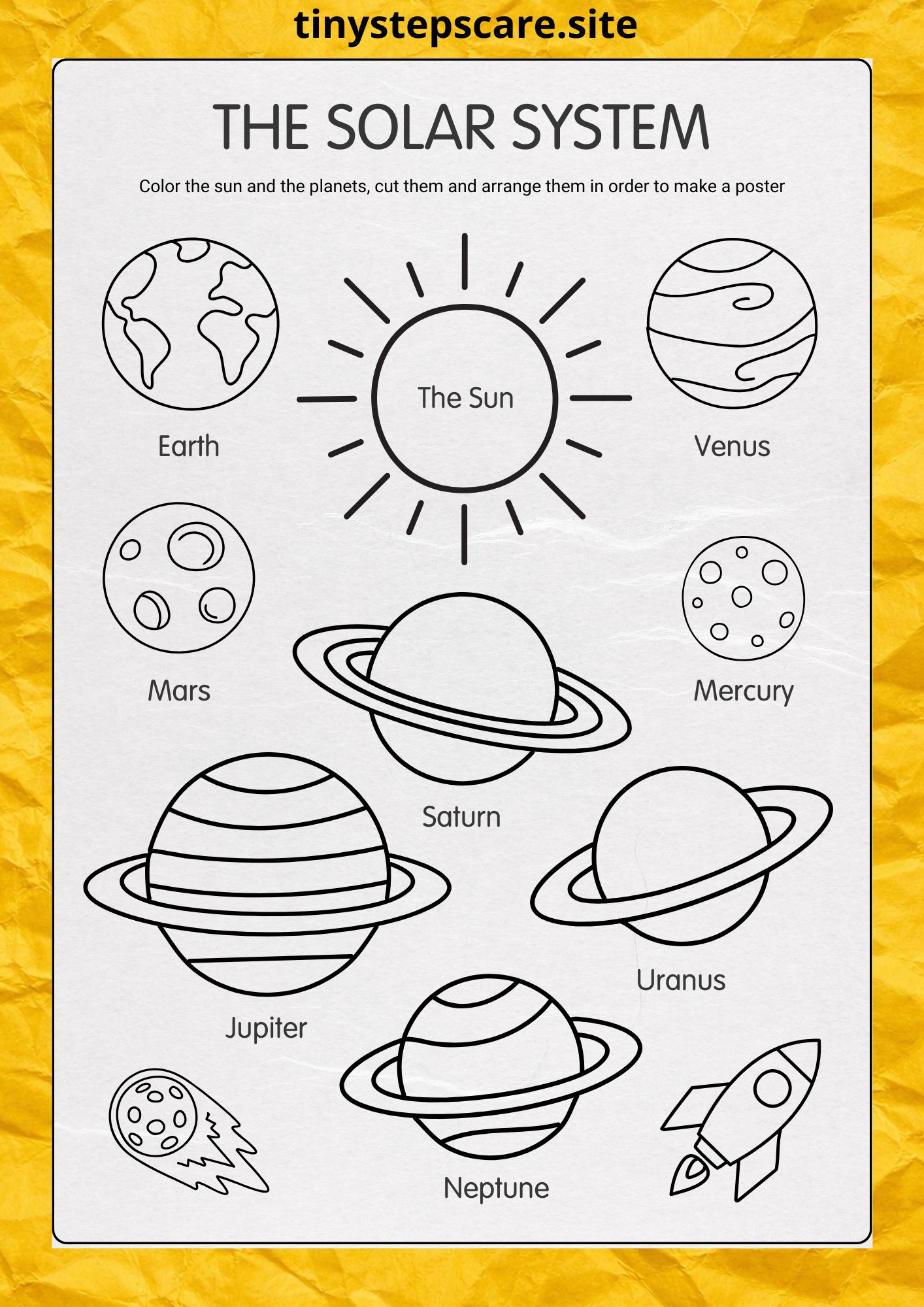 Solar system Coloring page