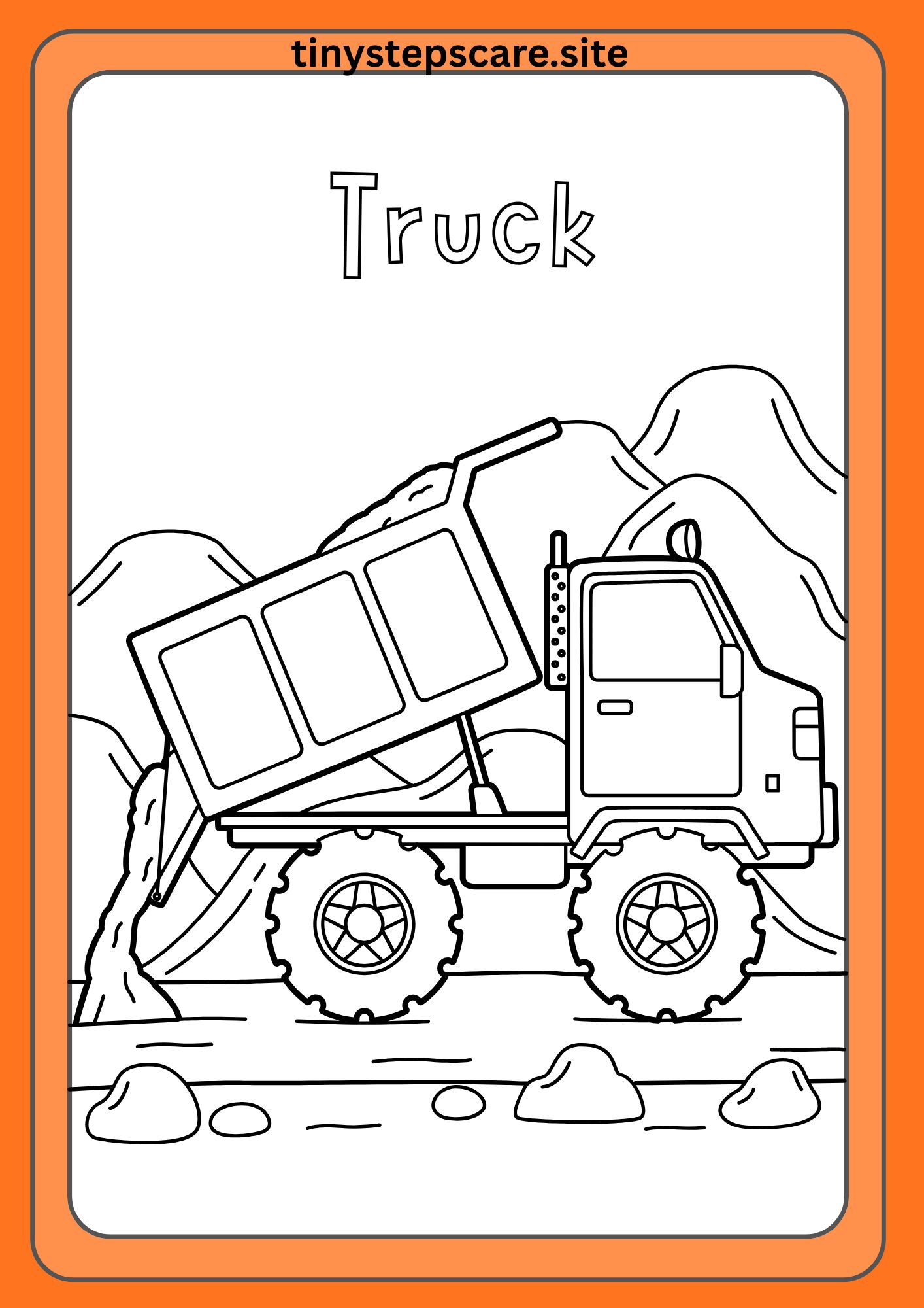 Truck coloring page