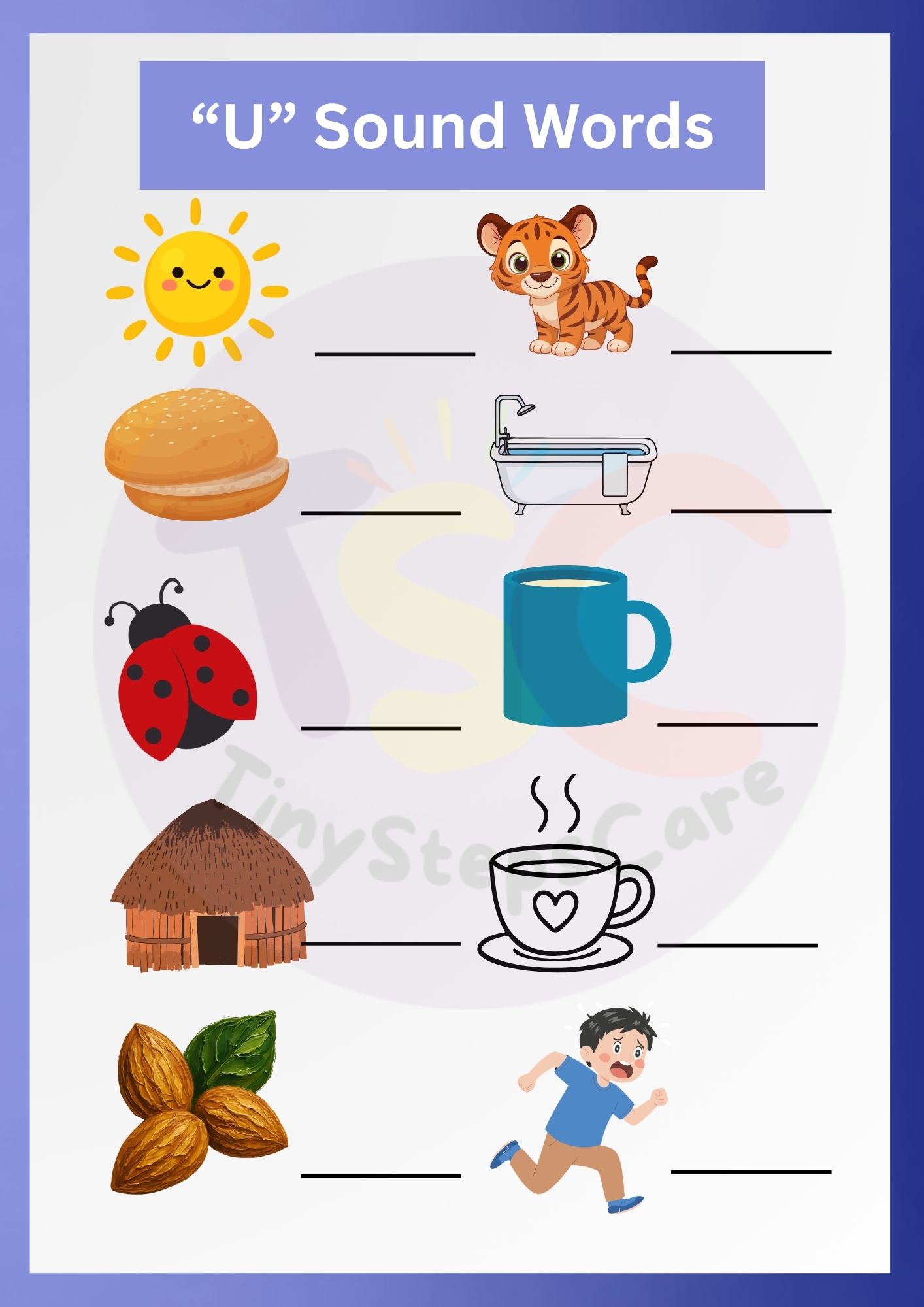 U Sound English Worksheet