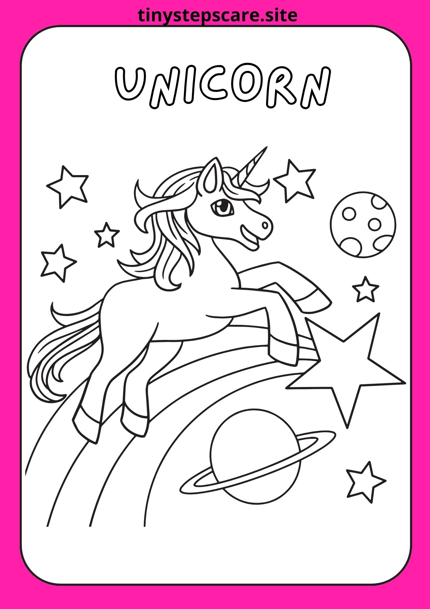 Unicorn coloring page