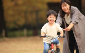 Child learning new skills which helps build self-confidence.