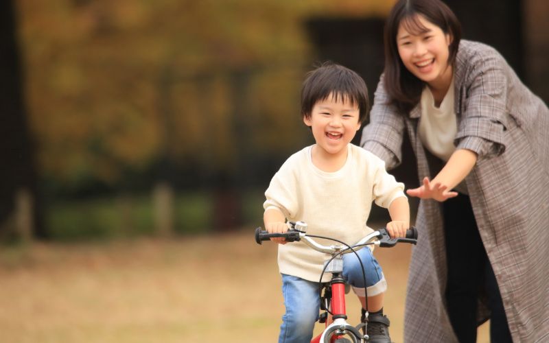Child learning new skills which helps build self-confidence.