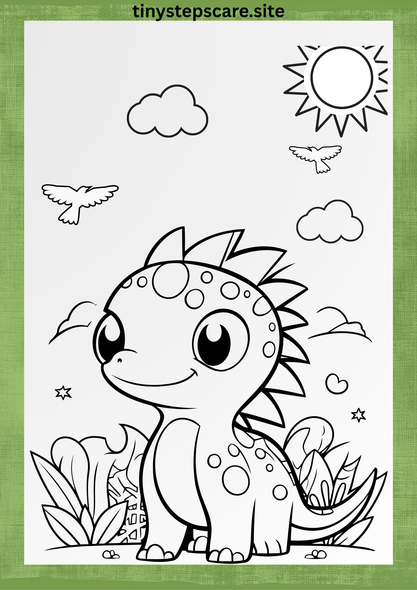 Dino coloring page