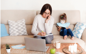 Keep kids busy at home with simple activities while mom works from home